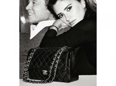 chanel releases star studded handbag campaign featuring pen lope cruz and brad pitt
