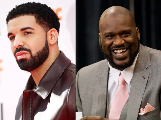 shaq posts image of drake in bikini amid kendrick lamar feud