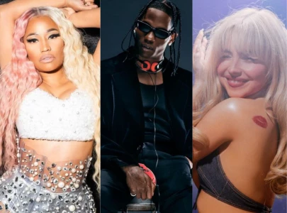 nicki minaj reignites travis scott feud by supporting sabrina carpenter s album in billboard race