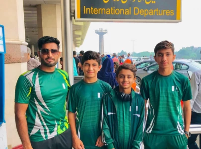 pakistan s u 12 tennis team depart for training camp and tournament in kazakhstan