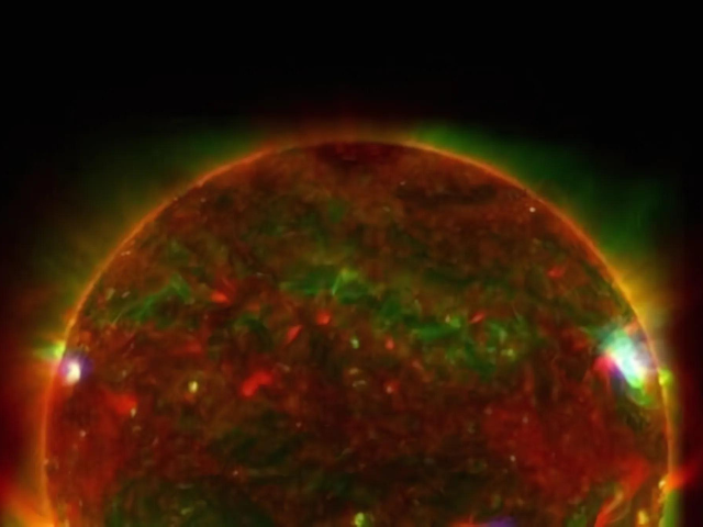 nasa released this composite image of the sun captured by three telescopes nasa