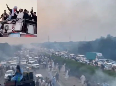 pti convoy tear gassed near rawalpindi