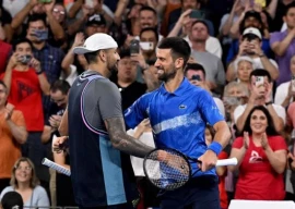 nick kyrgios and novak djokovic secure thrilling doubles victory in brisbane