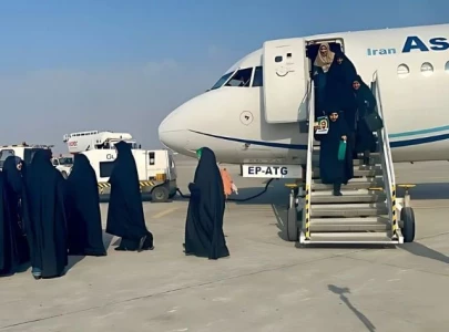 all female flight with passengers and crew lands in mashhad iran