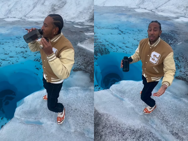 Rapper Ludacris makes a name for himself by drinking glacier water in Alaska, sparking safety debates among his fans