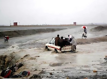 family of seven rescued after being trapped by floods in loralai