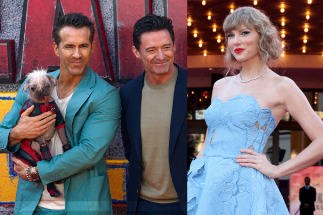 ryan reynolds and hugh jackman spill on having a beer with taylor swift