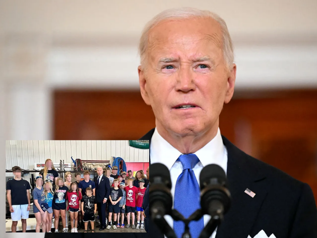 president biden caught in awkward photo op with pro trump children in pennsylvania