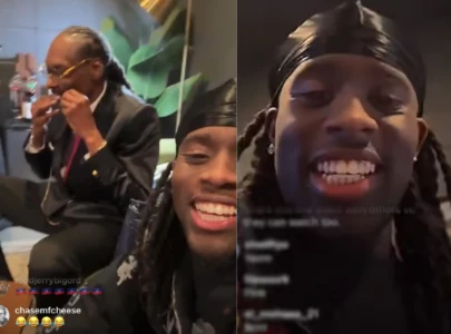 kai cenat goes live on instagram with snoop dogg backstage at the vmas