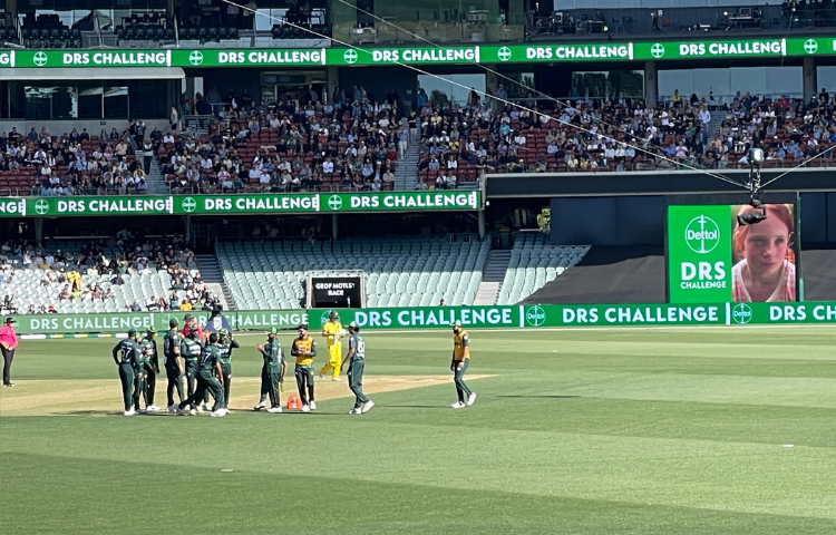 pakistani squad huddles at adelaide pitch as australian batter departs november 8 2024 express photo huzaifa siddiqui