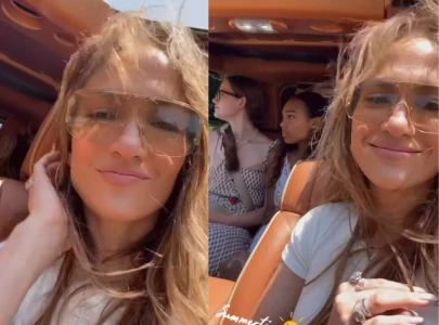 jennifer lopez enjoys summer car ride with violet affleck