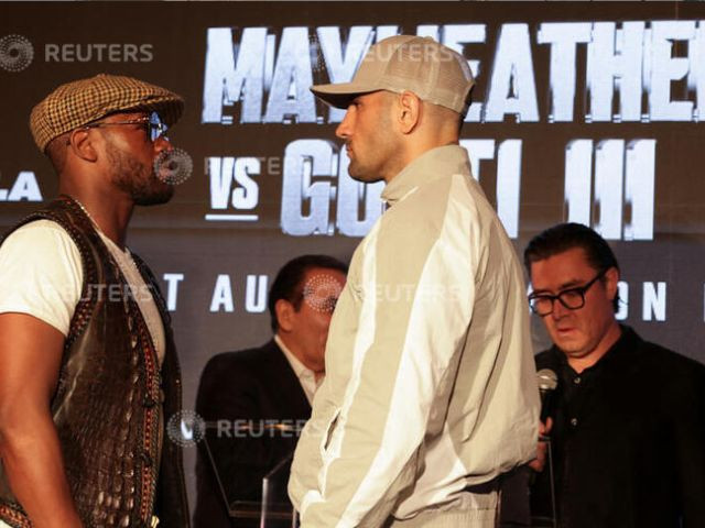he still got it mayweather outclasses gotti iii in mexico city exhibition rematch