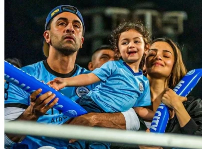 raha kapoor takes centre stage at football match with parents