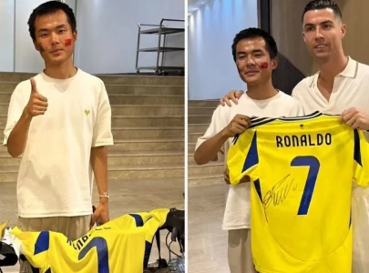 ronaldo fan completes 13 000 km journey to meet idol