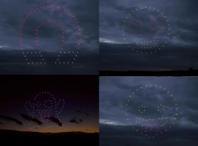 cancer survivor beats record for most emojis created by drones