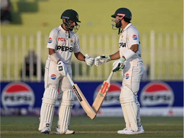 saud rizwan score centuries as pakistan dominate rawalpindi test