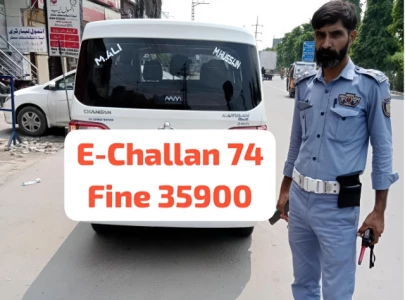 driver fined rs 35 000 for 74 traffic violations in lahore