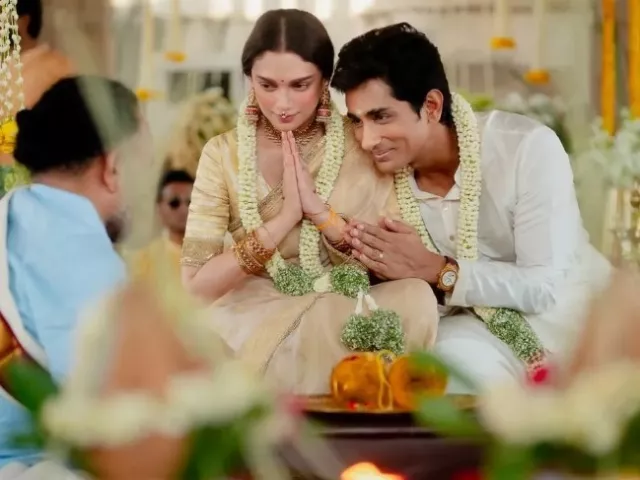 just in aditi rao hydari and siddharth tie the knot in a traditional ceremony