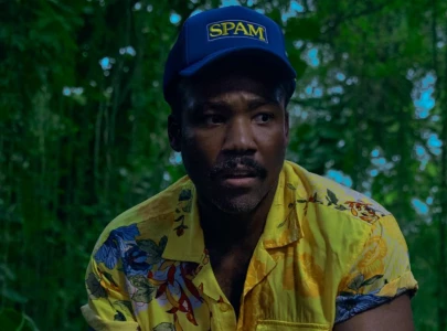 donald glover spotted wearing orange short shorts with wife michelle white in manhattan