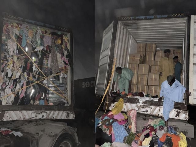 smuggled electronics seized concealed in second hand clothes