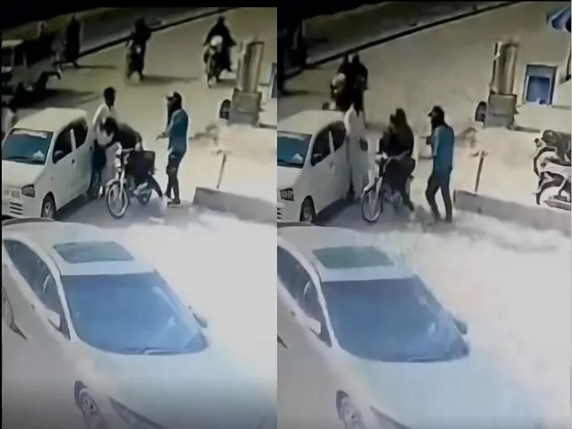 watch robbers snatch rs5 5mln from citizen in karachi s quaidabad