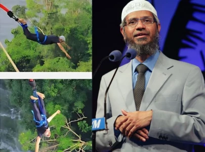 dr zakir naik performs 165 foot bungee jump in jinja uganda