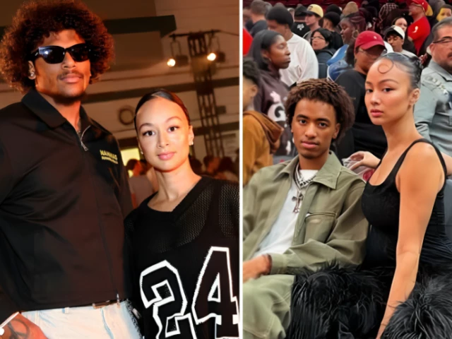 media personality draya michele seen courtside supporting nba star jalen green