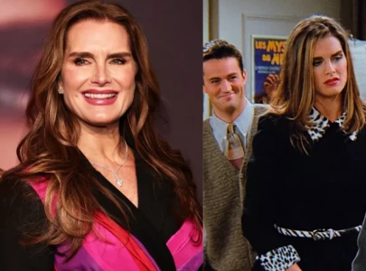 brooke shields reveals prank to make matthew perry laugh on friends i just wanted to be funny