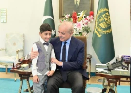 pm shehbaz meets five year old guinness record holder sufiyan mehsood