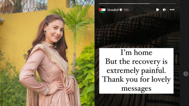 i am home but the recovery is extremely painful hina altaf shares health update