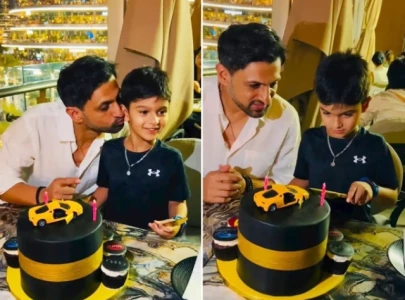 social media users observe izhaan s unhappy mood at birthday celebration with shoaib malik