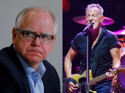 kamala harris vp tim walz announces bruce springsteen day in minnesota amid singer s feud with trump