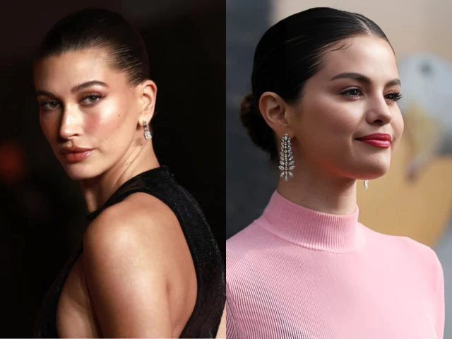 hailey bieber shows support for selena gomez and emilia p rez cast s golden globe wins