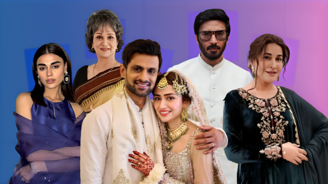 stay happy and blessed pakistani celebs congratulate newlyweds shoaib malik and sana javed