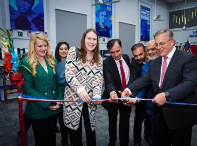 us opens resource centre in quaid i azam library