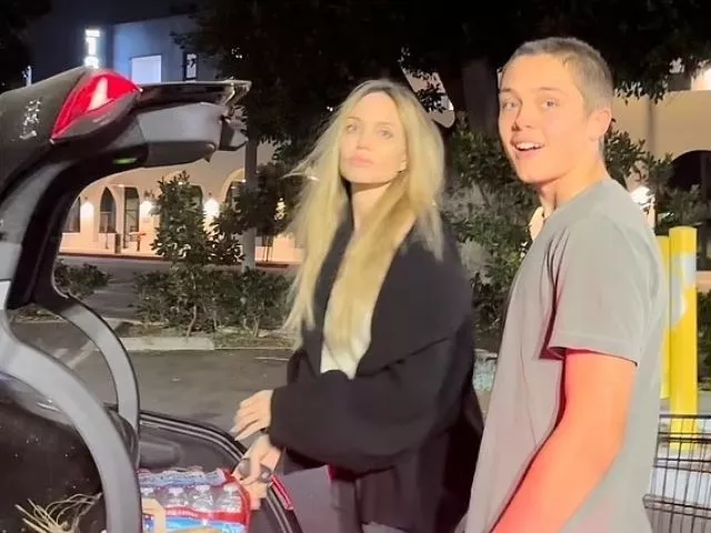 angelina jolie steps up with son knox to aid la wildfire victims