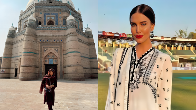 erin holland pays respects at hazrat shah rukn e alam shrine in multan