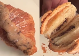 viral parisian crookie has finally come to karachi with a divine fusion of croissant cookie dough