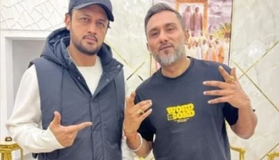 borderless brothers honey singh poses with atif aslam