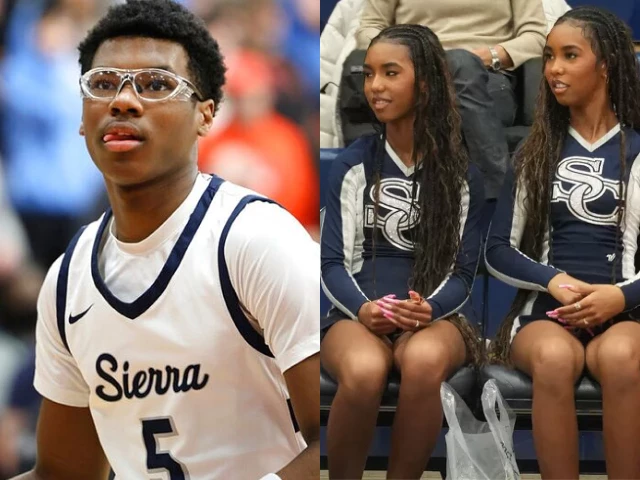diddy s twin daughters cheer for bryce maximus james at sierra canyon senior night game diddy s twin daughters cheer for bryce maximus james at sierra canyon senior night game