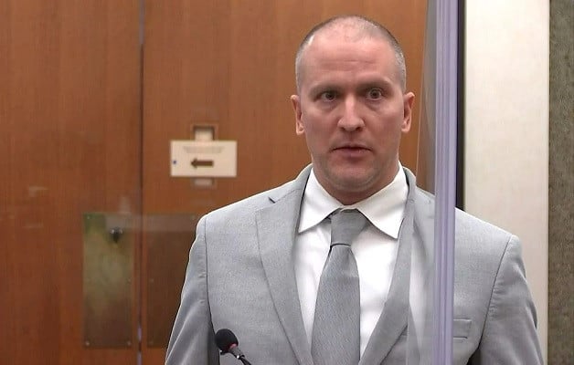 former minneapolis police officer derek chauvin addresses his sentencing hearing and the judge as he awaits his sentence after being convicted of murder in the death of floyd in minneapolis minnesota us june 25 2021 in a still image from video photo reuters