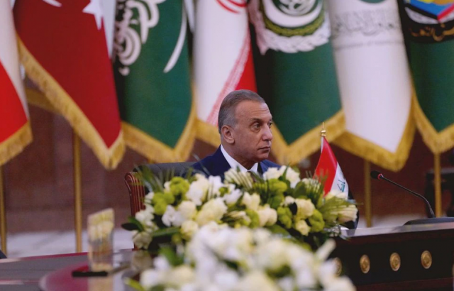 iraqi prime minister mustafa al kadhimi attends the baghdad summit in baghdad iraq august 28 2021 iraqi prime minister media office handout via reuters iraqi prime minister mustafa al kadhimi attends the baghdad summit in baghdad iraq august 28 2021 iraqi prime minister media office handout via reuters