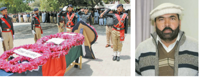 last rites a police squad salutes the coffin of the slain inspector at police lines photos express