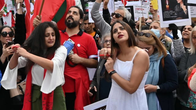 women demonstrating in montreal canada cut their hair during a protest for mahsa amini who died in custody of iran s morality police afp women demonstrating in montreal canada cut their hair during a protest for mahsa amini who died in custody of iran s morality police afp