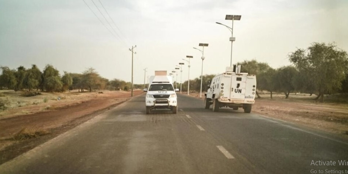 armoured vehicles of the united nations stabilisation mission in mali minusma patrol the city of timbuktu on december 8 2021 florent vergnes afp