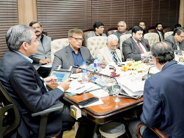 caretaker chief minister punjab mohsin naqvi presides over the first provincial cabinet meeting at cm office photo radio pakistan