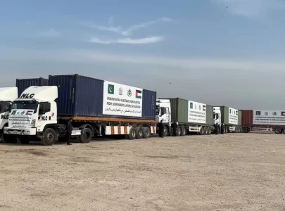 pakistan dispatches 200 tons of aid to conflict zones in gaza lebanon