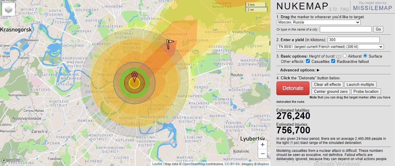 Photo of Decade-old Nukemap is popular again