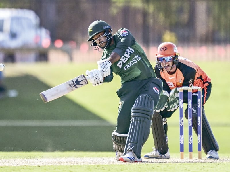 pakistan shaheens batter usman khan in action against perth scorchers photo pcb