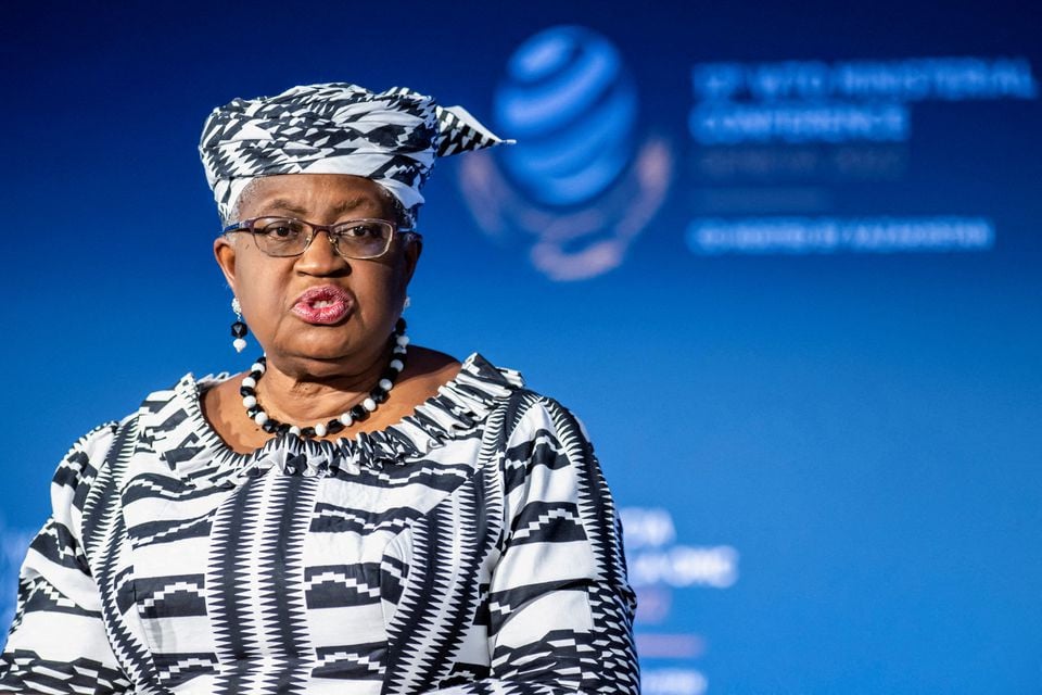 director general of the world trade organisation wto ngozi okonjo iweala at the opening ceremony of the 12th ministerial conference at the world trade organization in geneva switzerland june 12 2022 martial trezzini pool via reuters